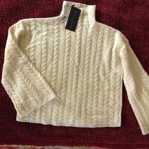 Melani cable cashmere sweater New ivory